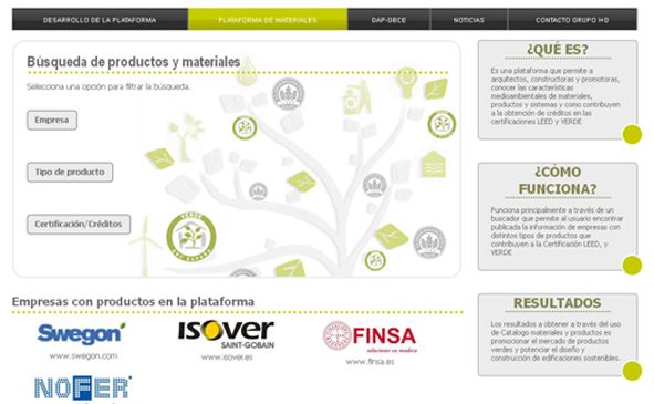 Plataforma de materiales sostenibles del GBCe