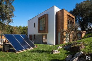 Vista de la casa Passivehaus EntreEncinas