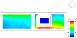 Simulación de luz natural de vivienda