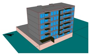 Modelo de edificio plurifamiliar en zona D3